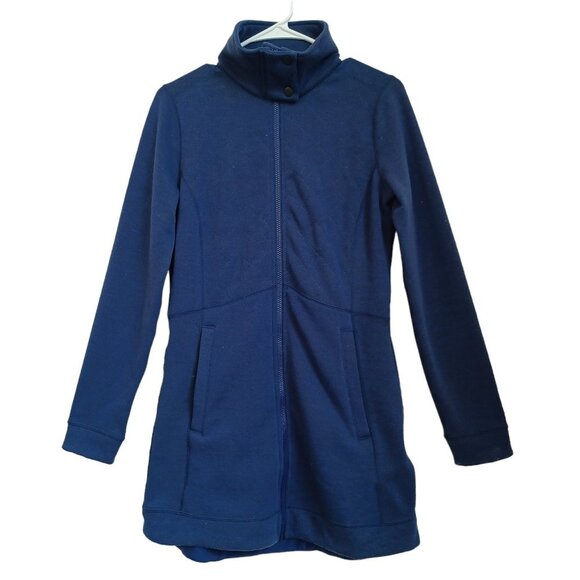 Marmot Jacket Full Zip Navy Blue Plush High Neck Womens size Small - Picture 15 of 15